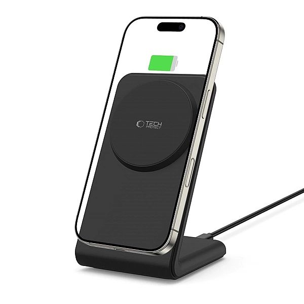 Tech-Protect Qi15W-A38 Magnetic Magsafe Wireless Charger Black