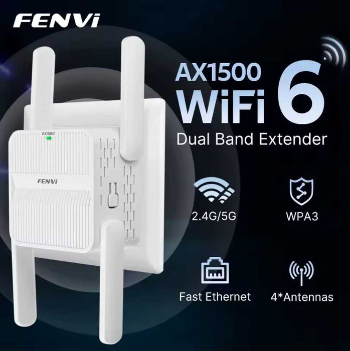 Wi-Fi 6 Repeater Повторитель Fenvi AX1500 5 ГГц