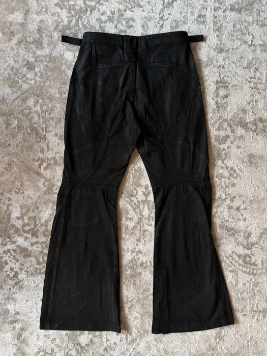 PROJECT GR FLARED BIKER JEANS клеш штаны waxed pants opium jeans