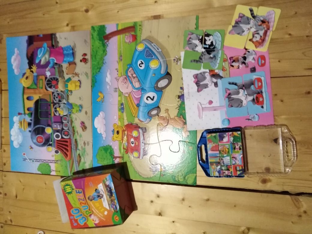 Puzzle big, domino, klocki , zestaw dla maluszka