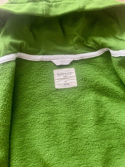 Bluza na zamek sweterek niemowlę chłopięca Reserved 68 zielona