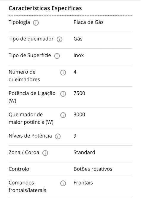 Placa de gás BOSCH - 4 bocas