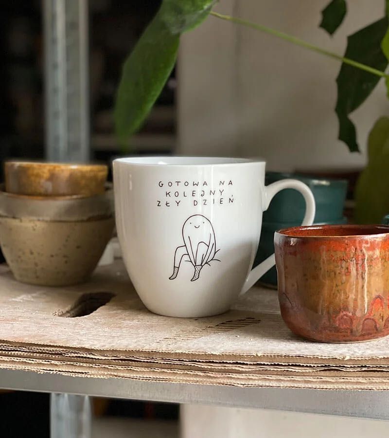 Japier Papier Kubek porcelanowy Gotowa na kolejny zły dzień 620 ml