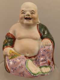 Stara figurka Budda piękna stara kolorowa porcelana