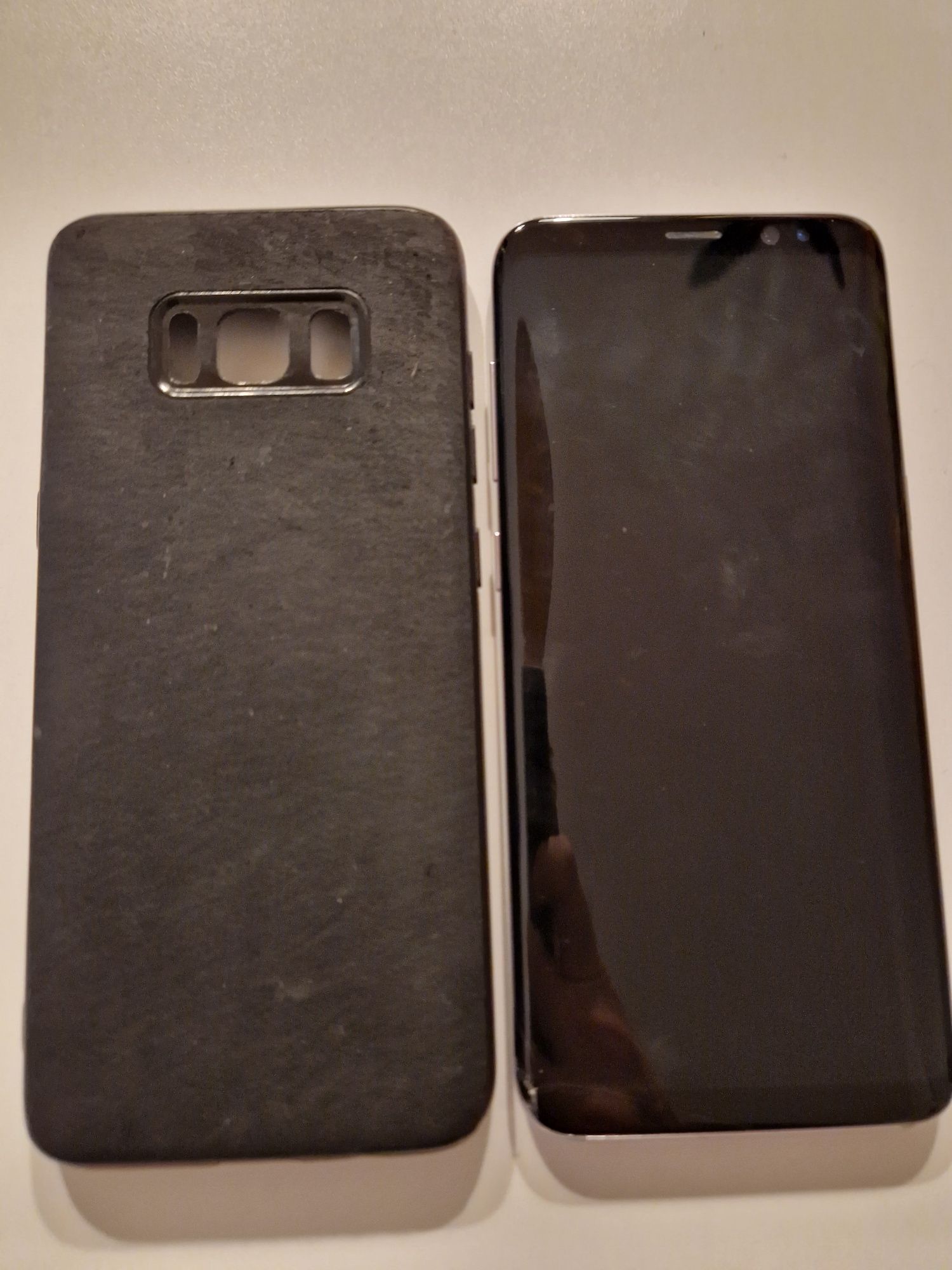 Samsung s8 sprawny, case, słuchawki, pudełko, pęknięty wyświetlacz