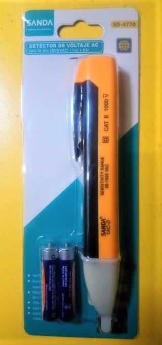 Detetor de voltagem caneta teste LED 90-1000 V AC