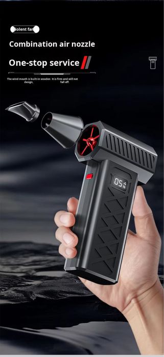Mini dmuchawa TURBO JET FAN z latarką i LCD wielofunkcyjna