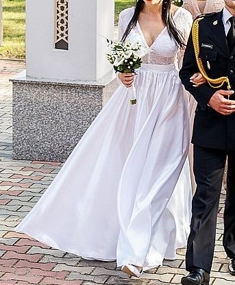 Suknia ślubna elegancka glamour