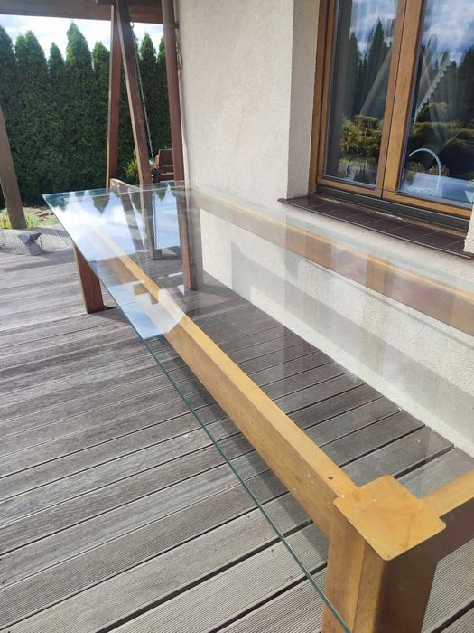 Stół ogrodowy szklany