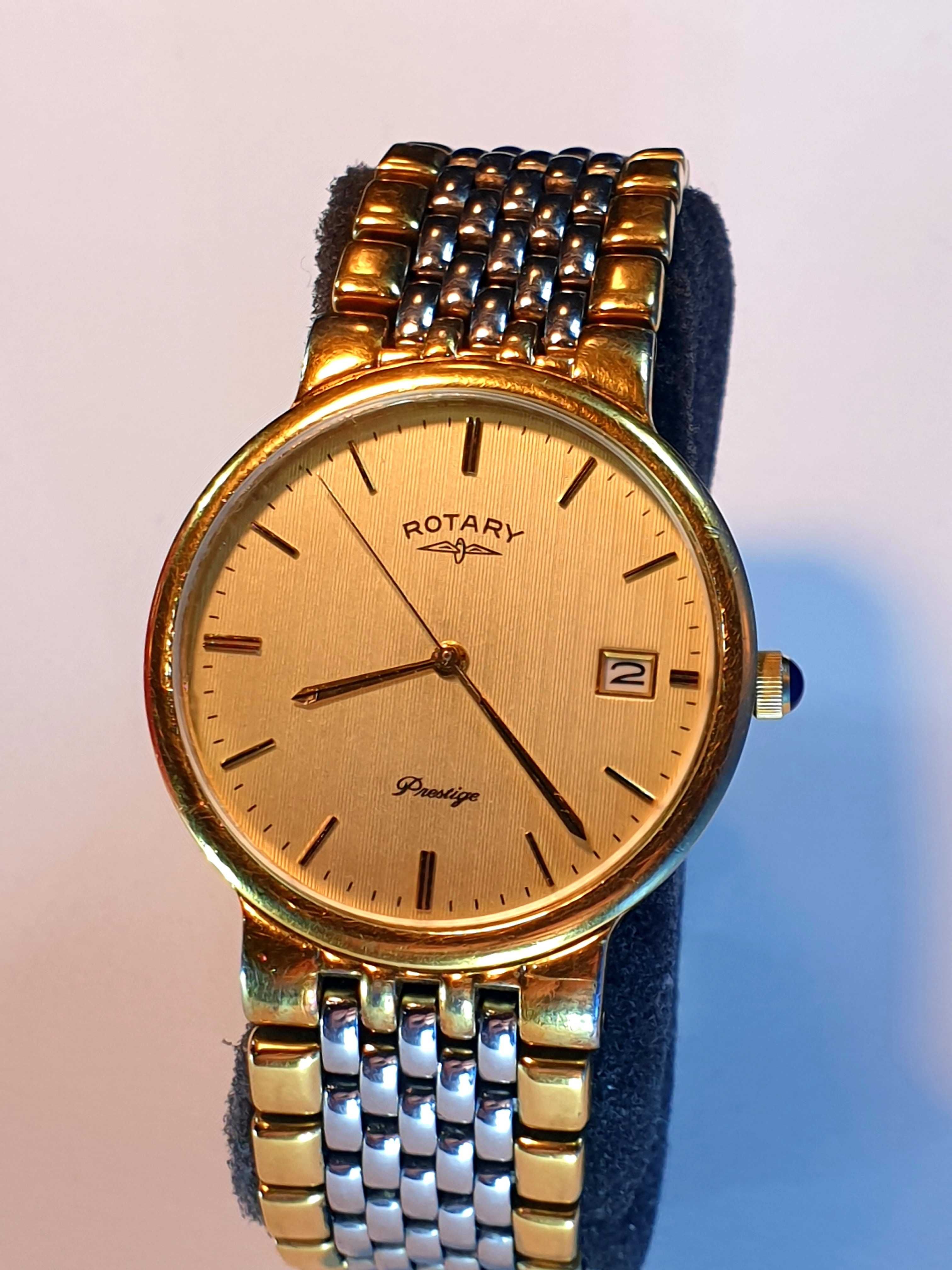 Rotary Prestige meski szwajcarski zegarek kwarcowy vintage