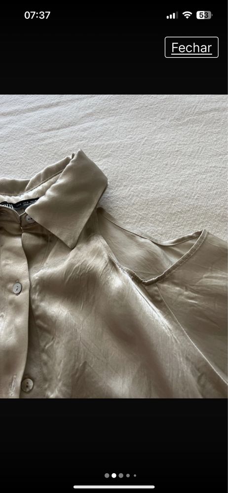 Blusa Cetim Zara T S