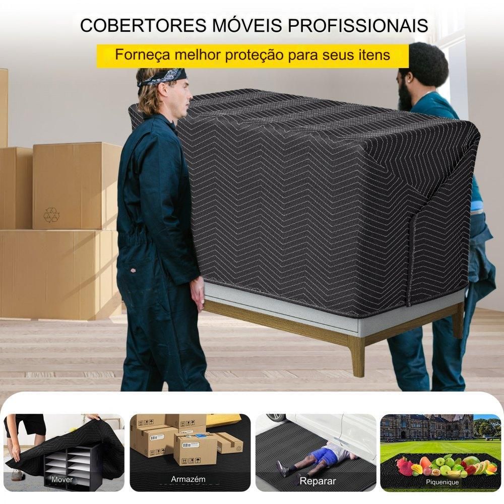 Cobertores de Mudança de 203x183cm -  (6 unidades)