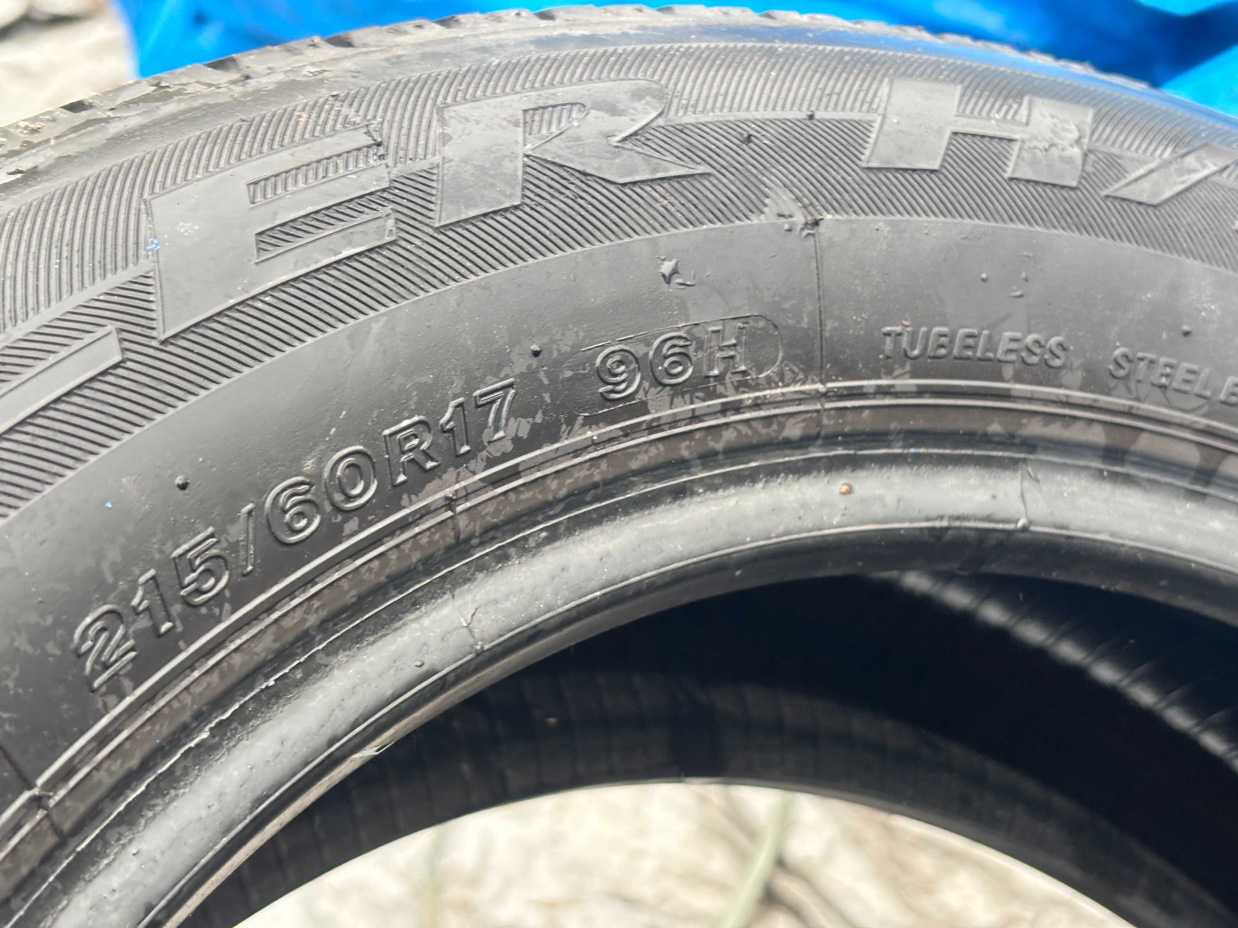 215-60-R17 BRIDGESTONE DUELLER H\P 4штуки летней резины GERMANY 2024