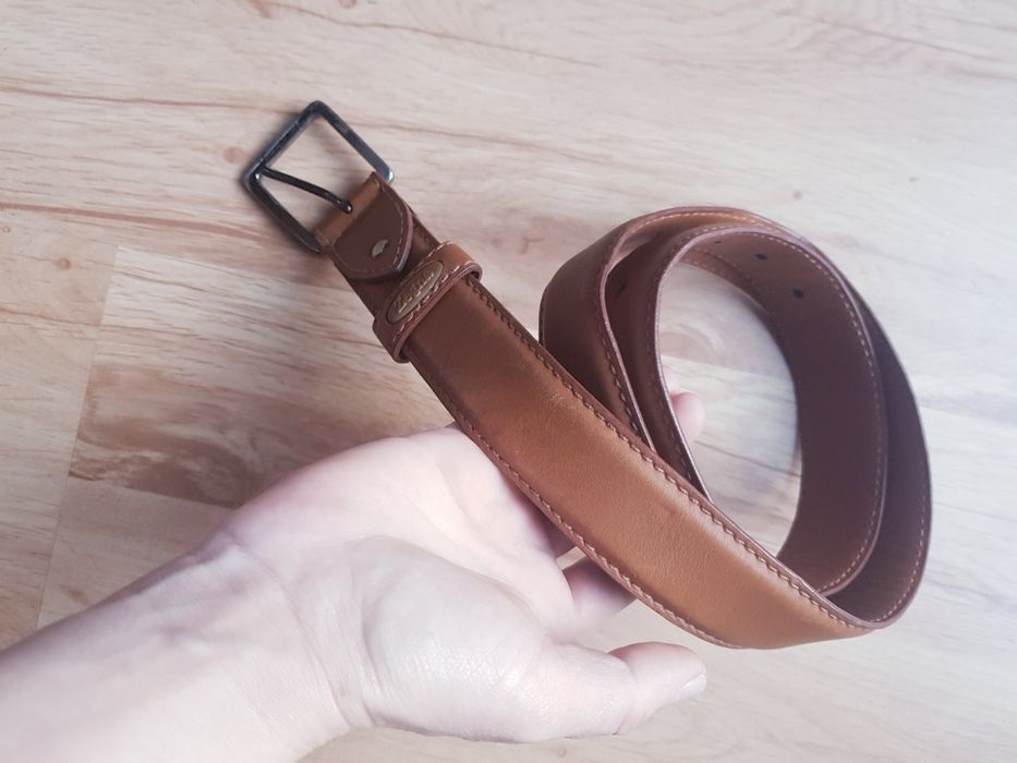 Skórzany pasek męski marki Ermenegildo Zegna