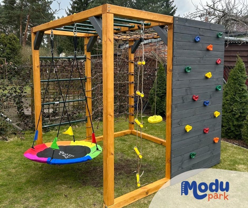 Modułowy Plac Rozrywki - Gucio - małpi gaj, hamak, siatka wspinaczkowa