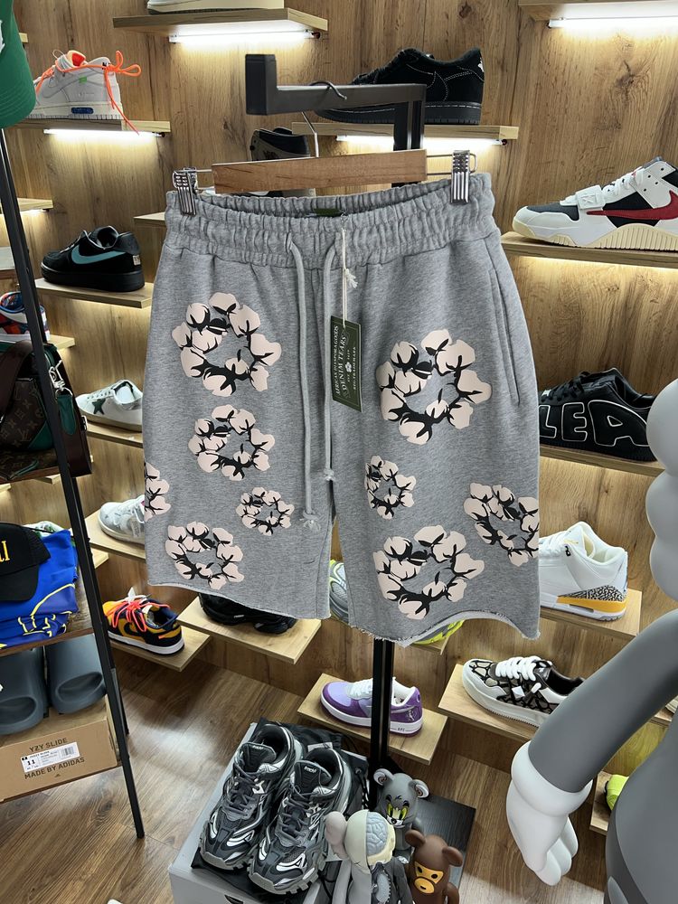 Шорти Denim Tears Ss25 Grey / Beige Logo