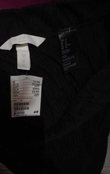 h&m spodnie kuloty proste czarne
