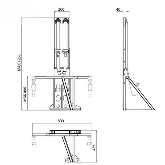 Estrutura completa p/assentos traseiros para  Autocaravana/Campervan