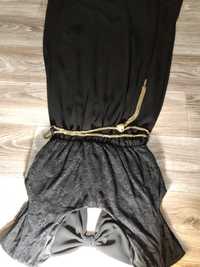 Сукня чорна довга гипюрова бантик на спині платье длинное вечернее