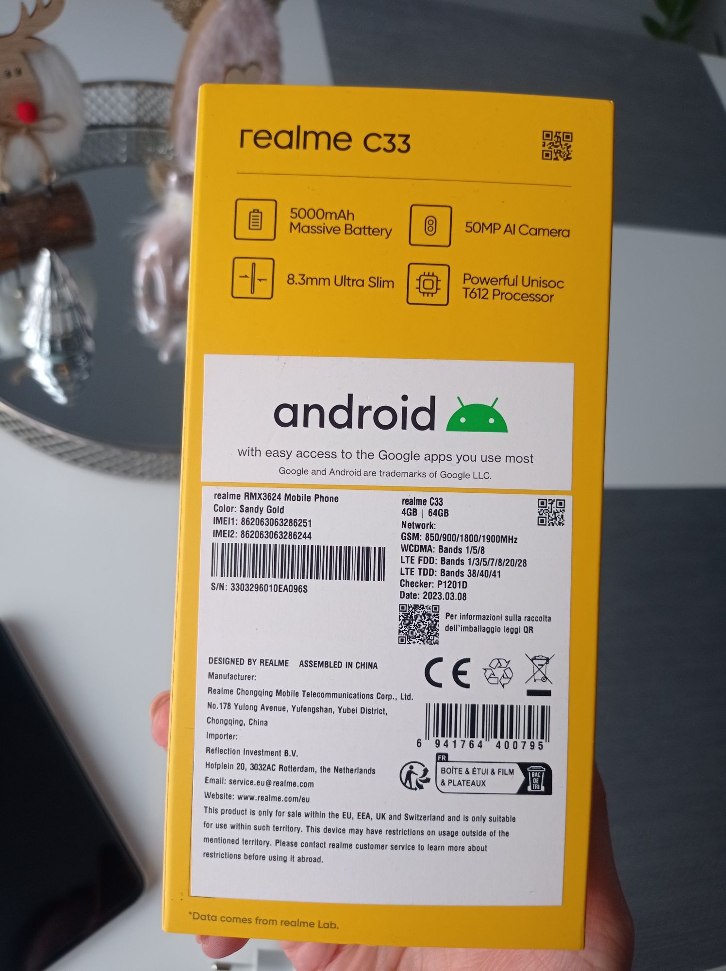 Smartfon Realme c33 złoty 64GB idealny gwarancja