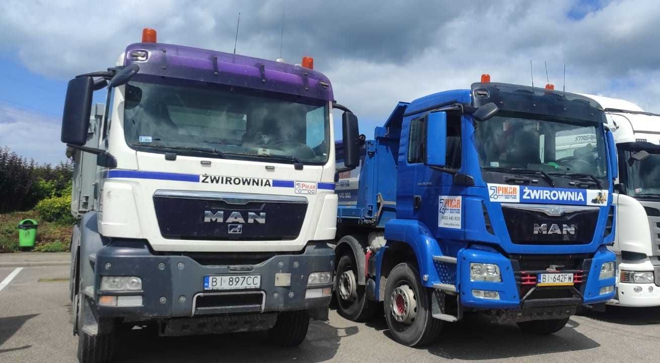 Żwir, piasek, czarnoziem, JCB, transport