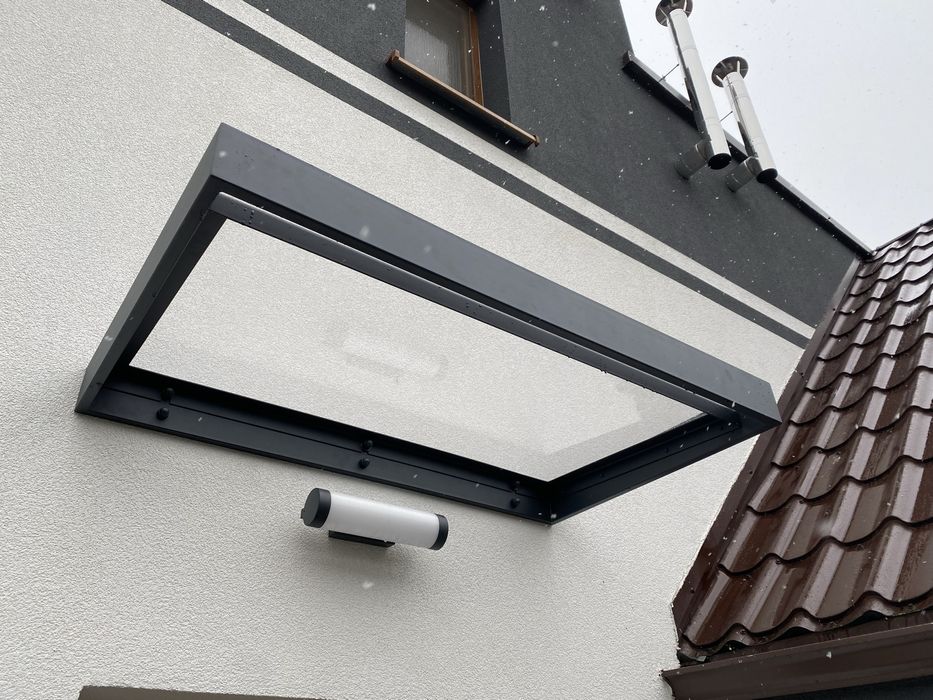 Nowoczesny Daszek nad drzwi Zadaszenie DOWOLNY wymiar kolor WYSYŁKA