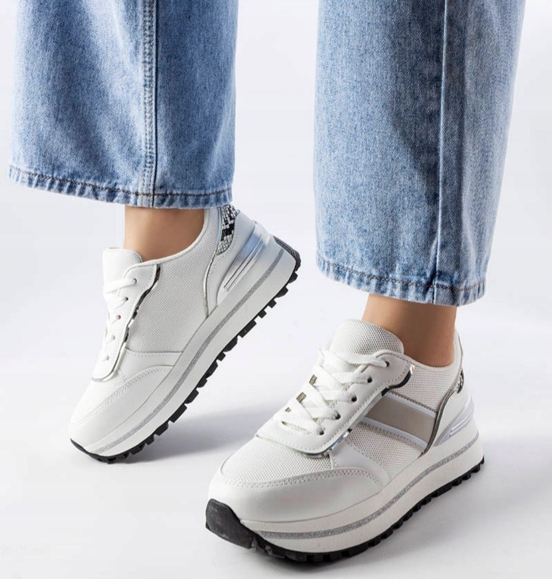 36 37 38 sneakersy 39 40 41 adidasy na platformie ze wstawkami lekkie