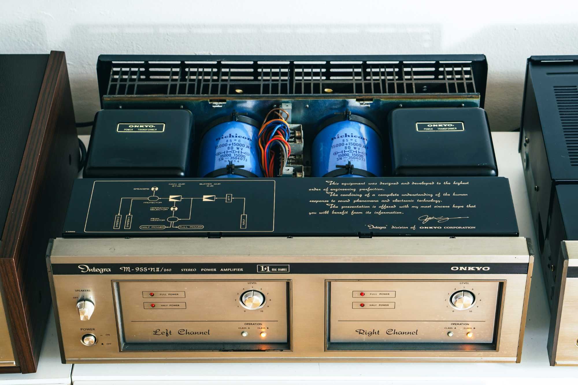 Onkyo Hi-End system dzielony Onkyo M-955, P-855, T-466. Vintage Audio