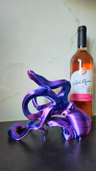 Uchwyt stojak na wino Ośmiornica 3D