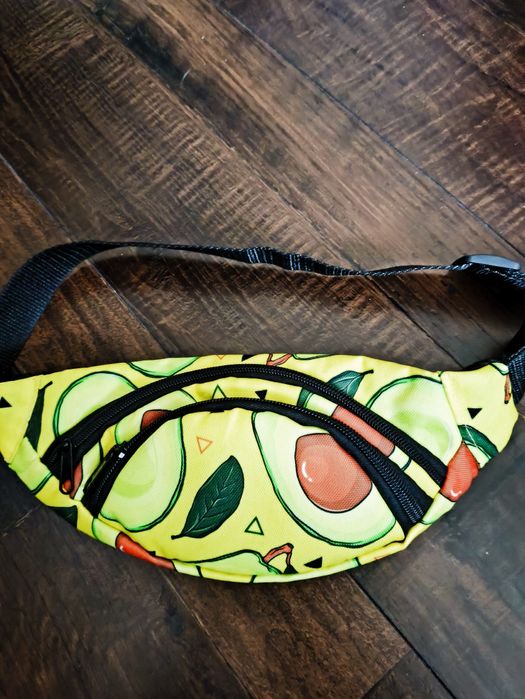 Сумка бананка текстиль Авокадо 27х16 см
