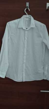 Koszula biała chłopięca długi rękaw rozmiar 164