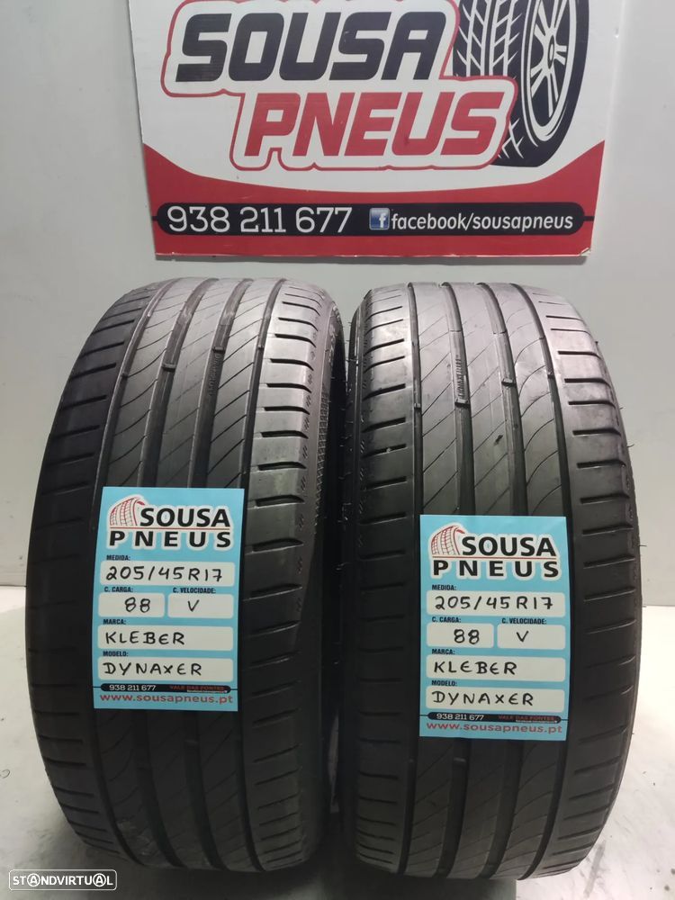 2 pneus semi novos 205-45r17 kleber - oferta dos portes