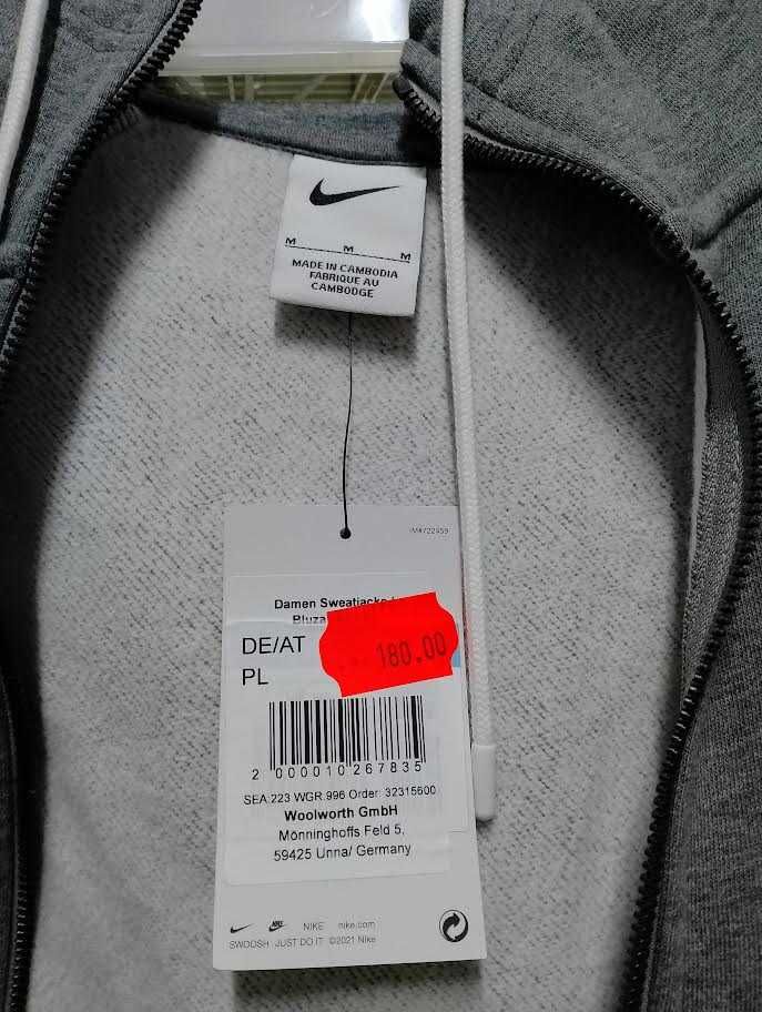 Bluza zapinana damska Nike Dry Park 20 FZ szara S M L XL granatowe też
