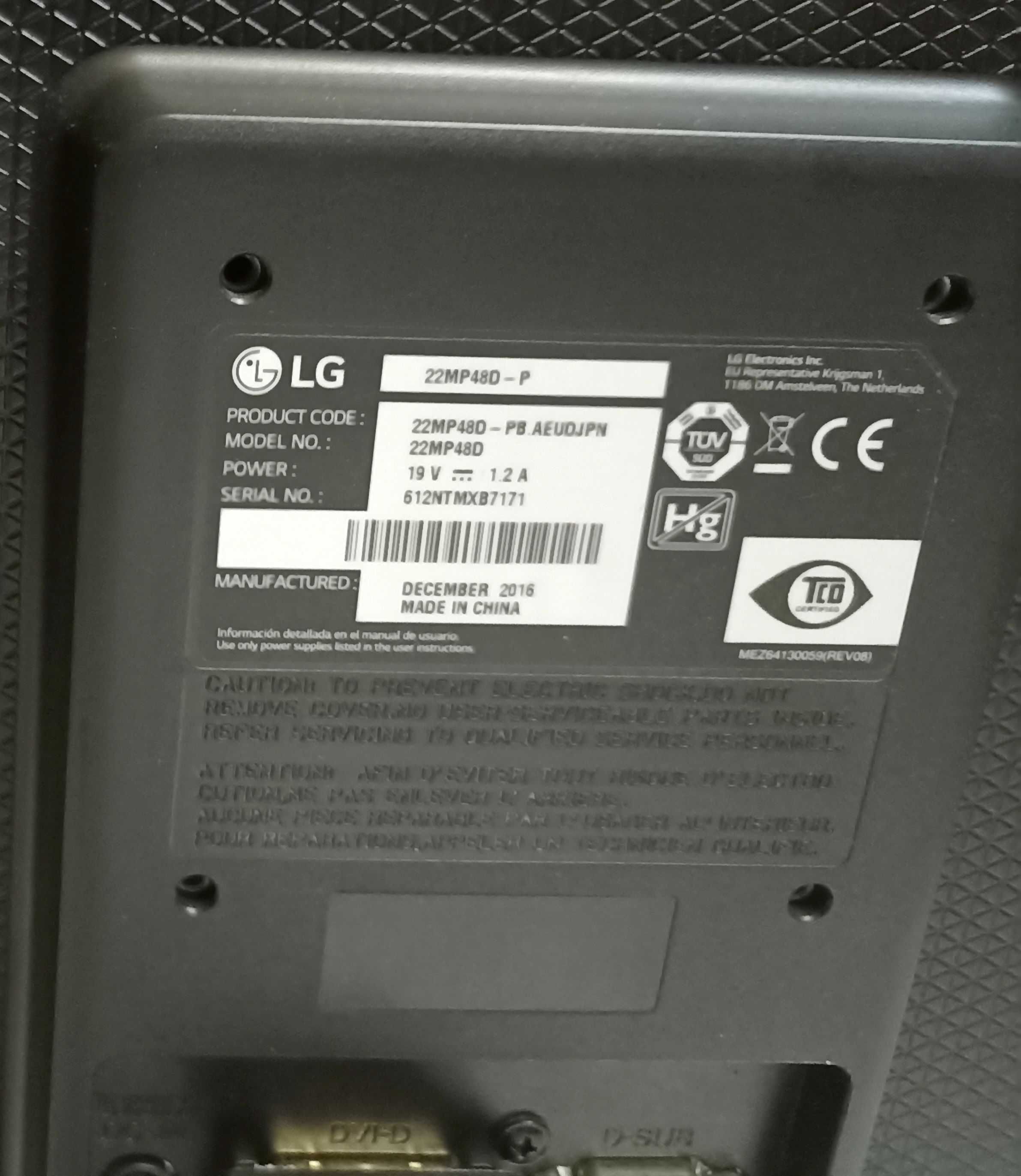 Monitor LG 22 MP480 - P