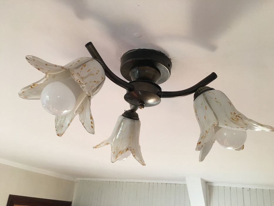 Żyrandol 3 punktowy szklane klosze