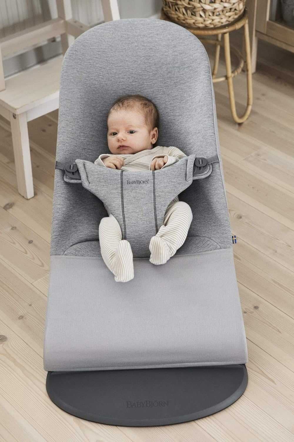 BABYBJORN Ergonomiczny Leżaczek dla Dzieci BLISS 3D Jersey Light Grey