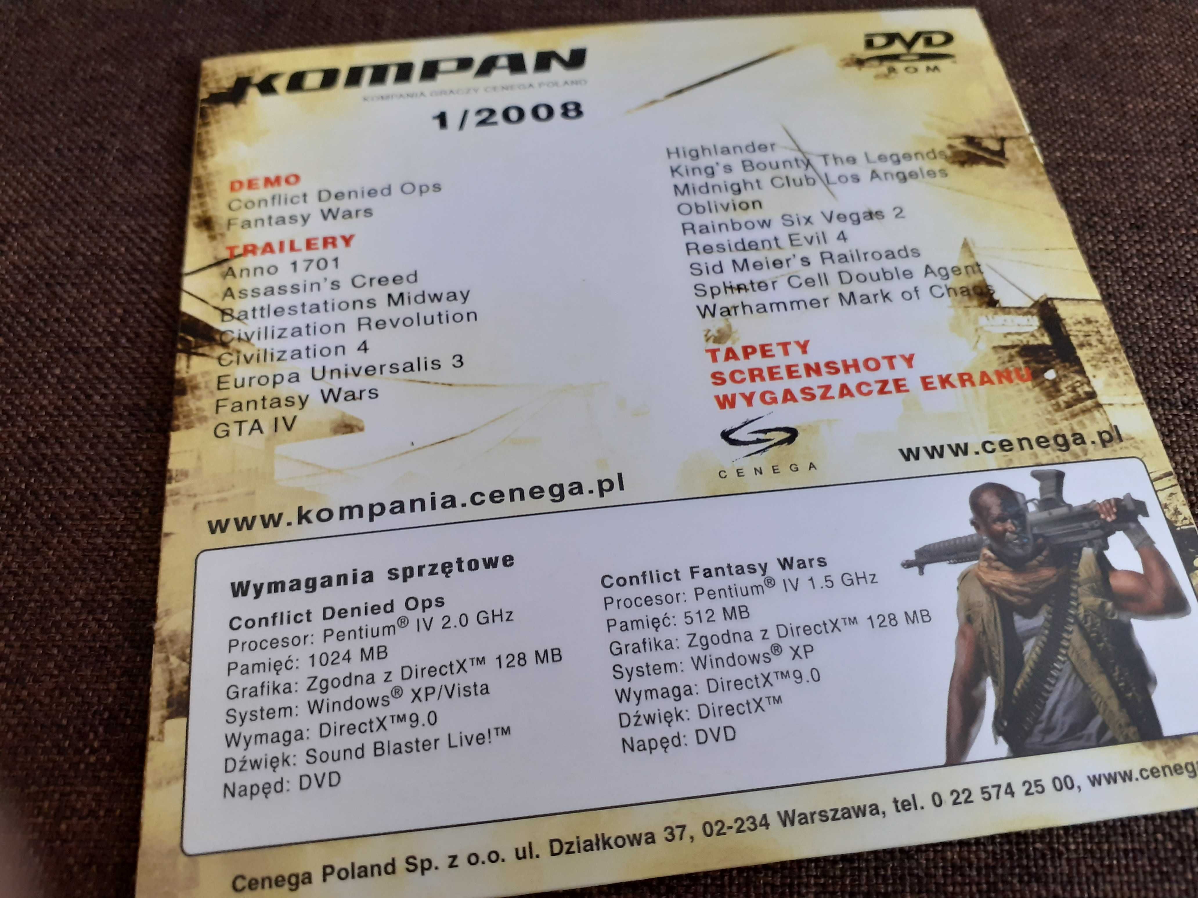 Kompan CD 1/2008 stare gry na Pentium 4 Windows XP Conflict Denied Ops