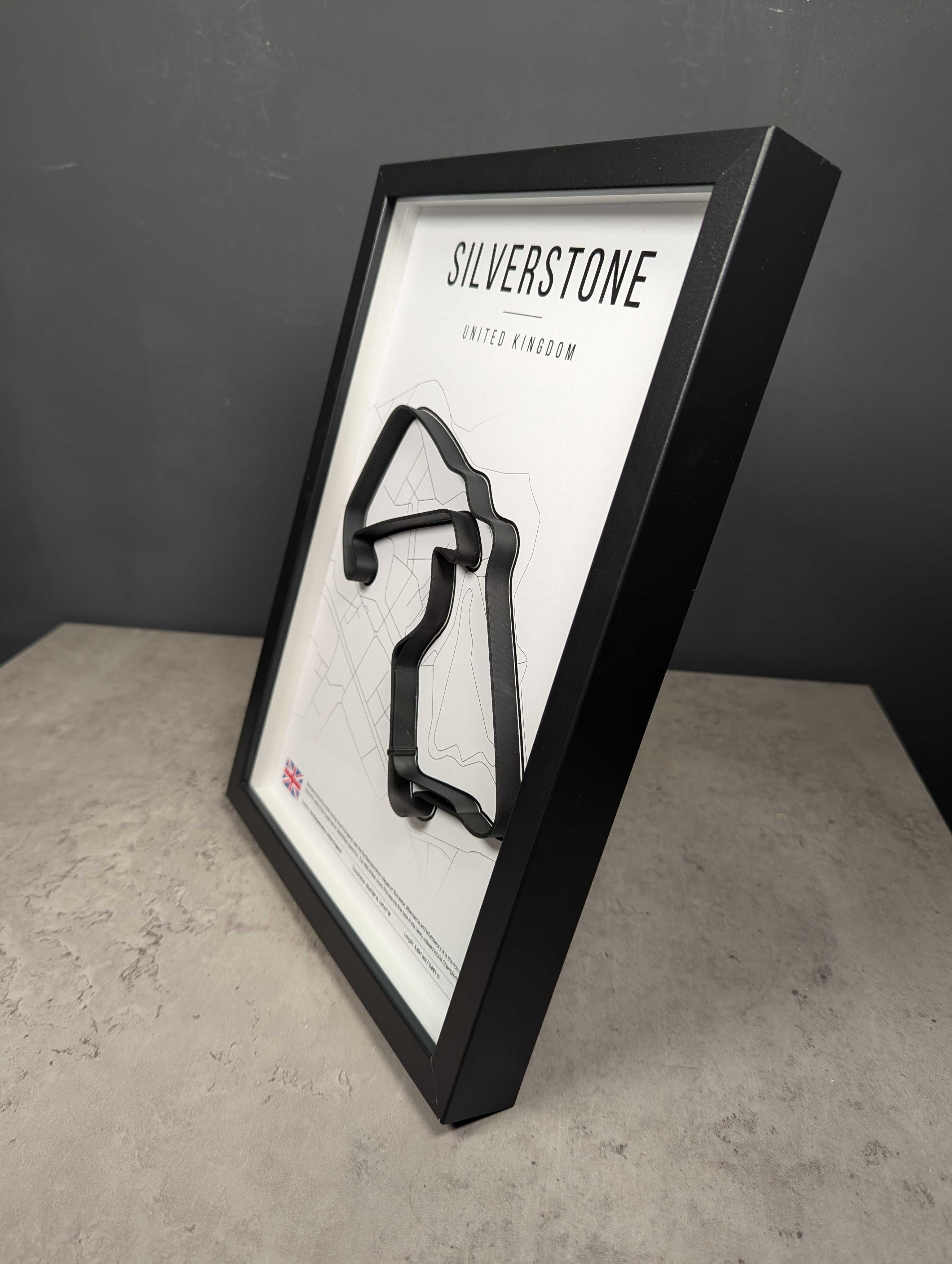Об'ємна Рамка з 3D Трасою Silverstone Сільверстоун 32x23x3 F1 UK GP