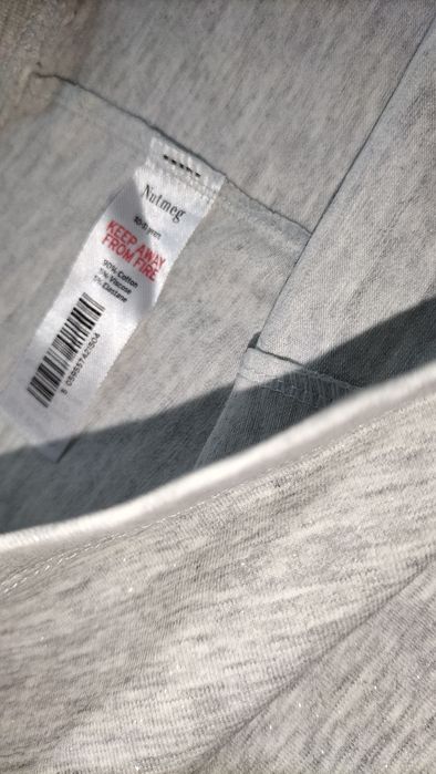 Legginsy 134/140 stan idealny jak nowe srebrna nitka