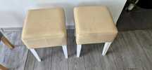 Taboret puffa skóra naturalna
