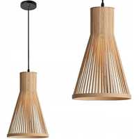 LAMPA WISZĄCA boho naturalna bambusowa pleciona APP1271