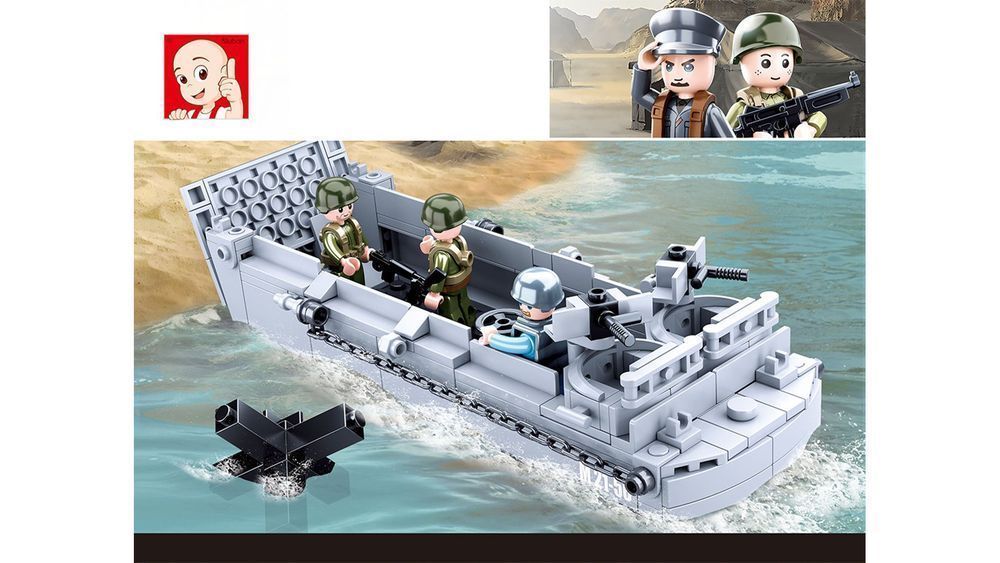 Klocki Wojsko LCVP - Higgins Boat - Barka desantowa