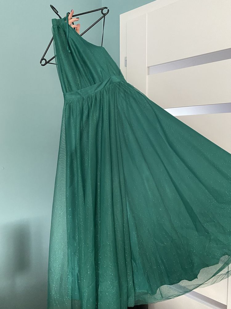 Prześliczna tiulowa brokatowa sukienka