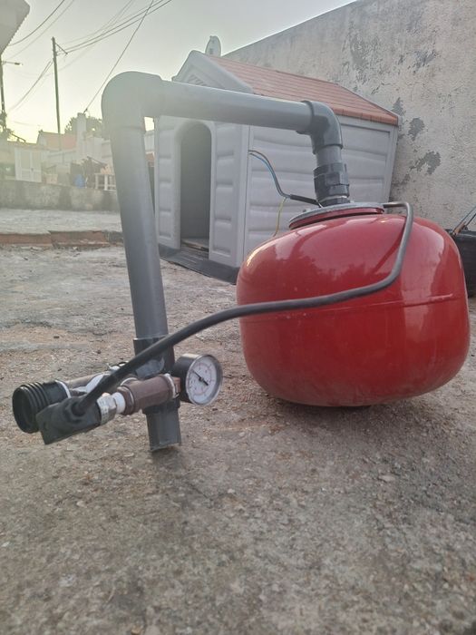 Balão de pressão de água com manómetro 24L