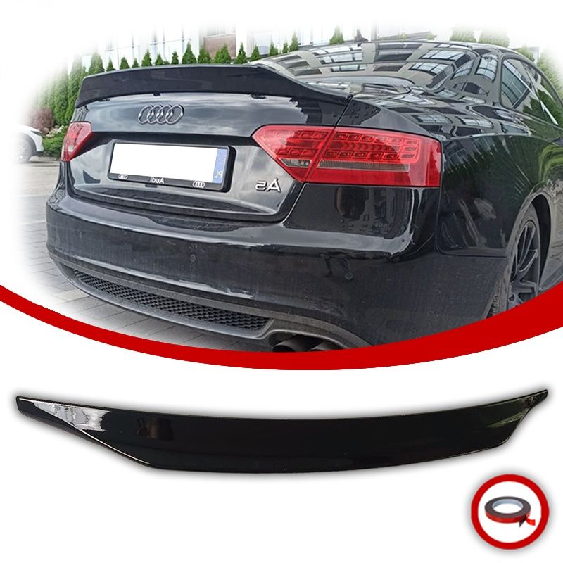 Audi A5 8T Coupe Lotka Dokładka Spoiler Czarny Połysk