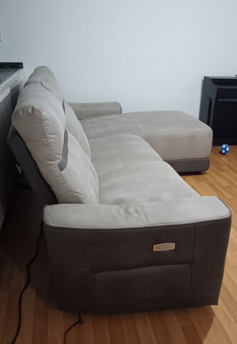 Sofá cinzento -  Relax e Chaise Longe ( Moon Conforama)
