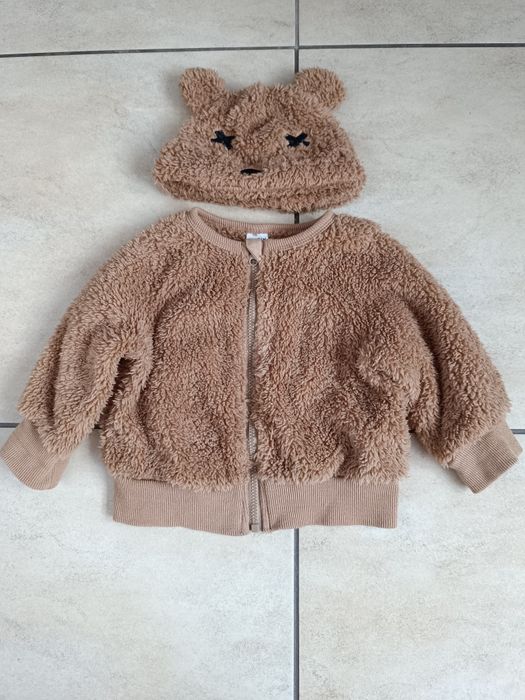 Kurtka z polaru czapka rozmiar 3-6 m 62/68