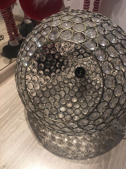 Lampa żyrandol klosz krysztalki kula gamour kinkiet wiszacy niemiecki