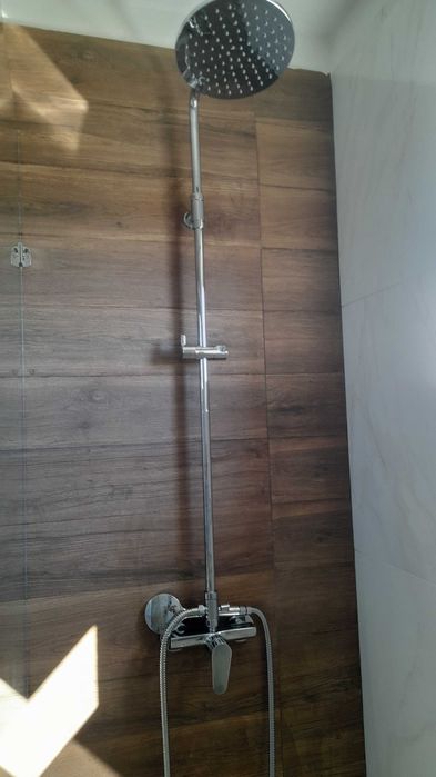 Duche duplo em inox novo