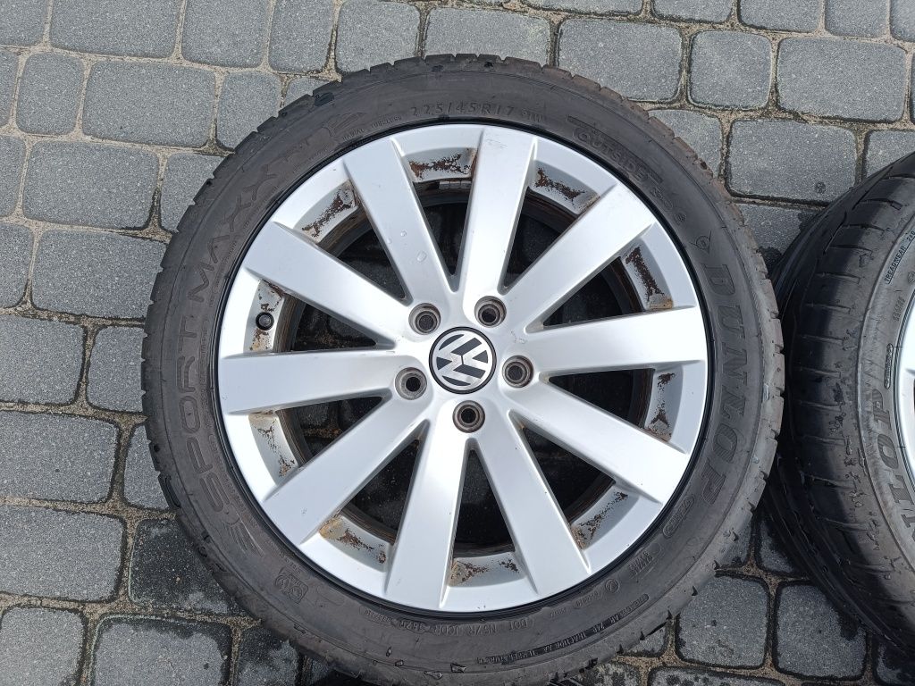 Felgi17 5*112 oryg VW Passat Touran caddy opona lato 7mm kpl